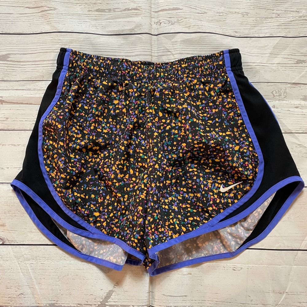 Nike‎ Dri Fit Dry Running Gym Workout Shorts w/ Liner Polka Dot Women's Size S